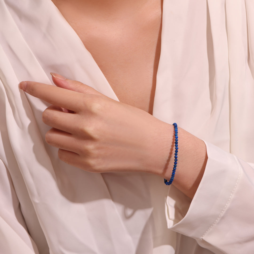 ATELIER-TIBET – Bracelet Lapis Lazuli – Brillance de Minuit