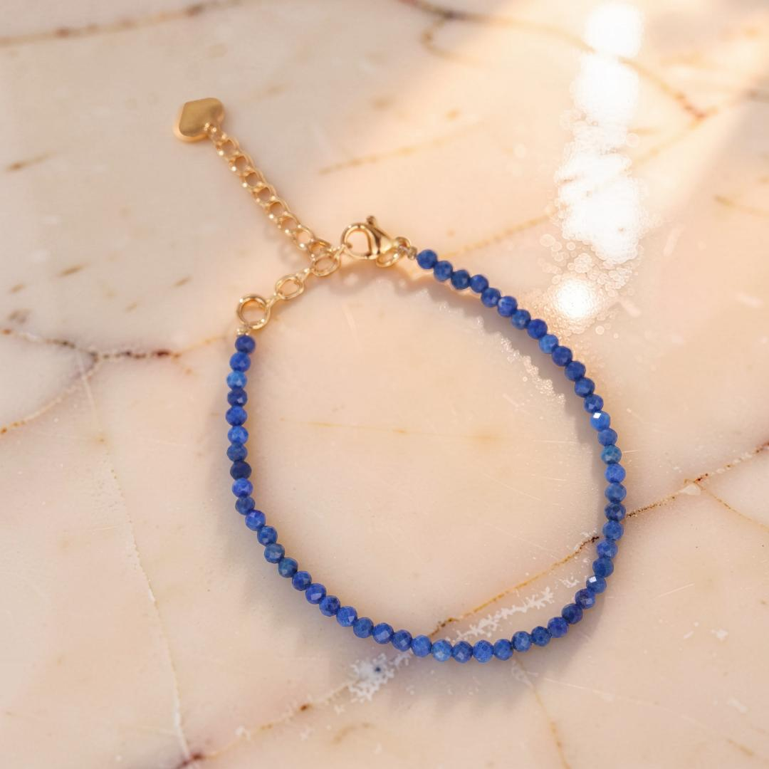 ATELIER-TIBET – Bracelet Lapis Lazuli – Brillance de Minuit