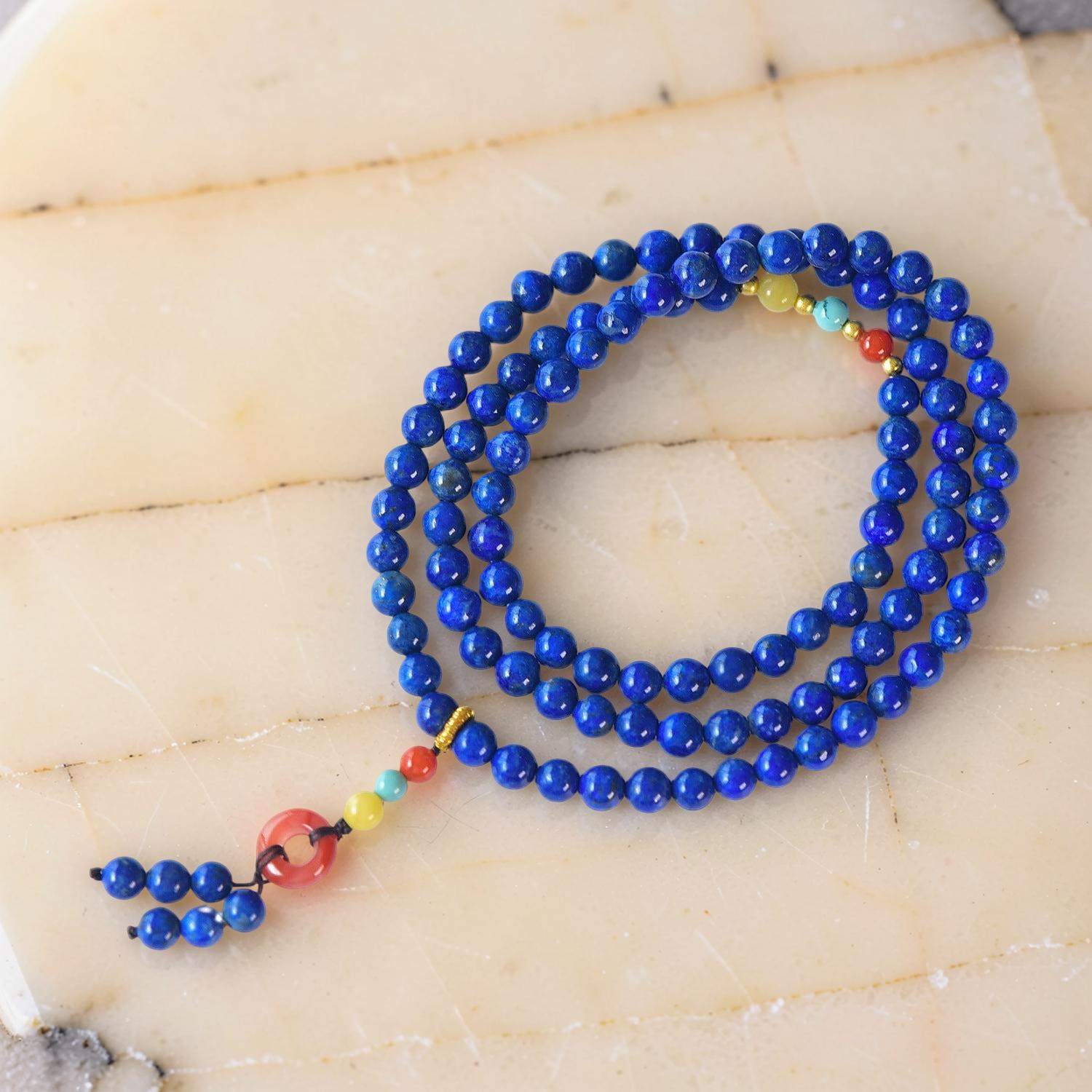 ATELIER-TIBET – Bracelet Mâlâ Lapis Lazuli – Perfection Spirituelle