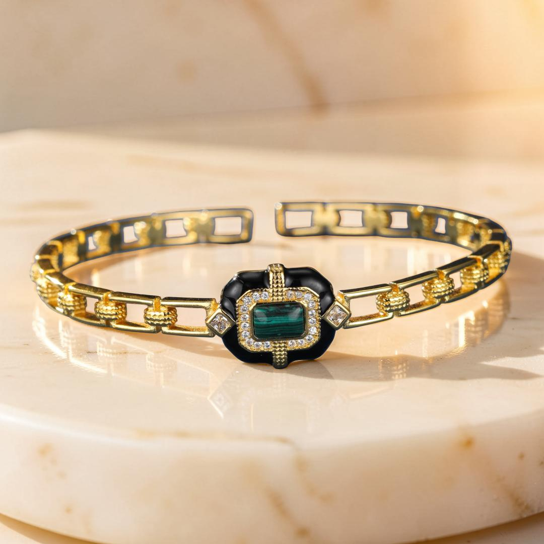 ATELIER-TIBET – Bracelet Malachite – Éveil de Confiance