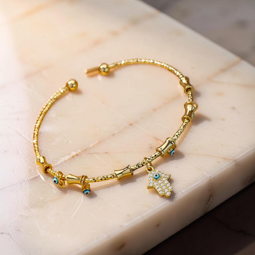 ATELIER-TIBET – Bracelet Mauvais Œil 'Bénédiction' en Zircon
