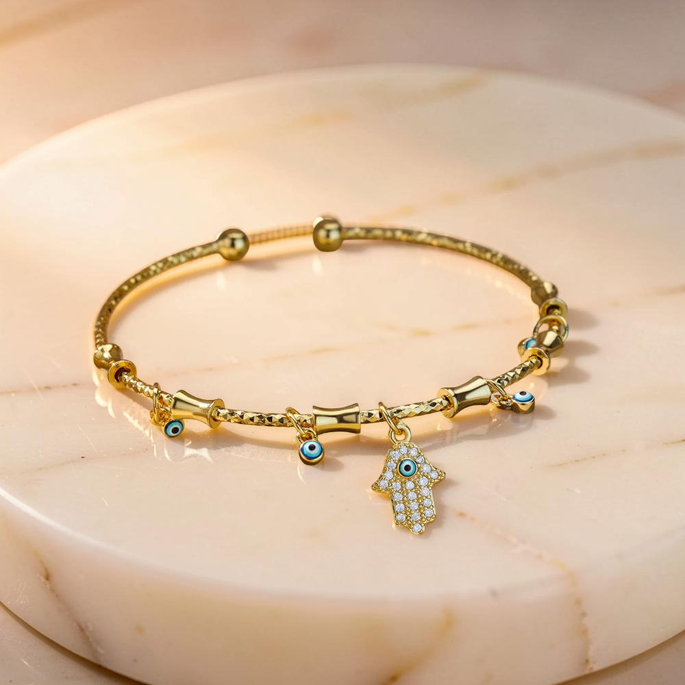 ATELIER-TIBET – Bracelet Mauvais Œil 'Bénédiction' en Zircon