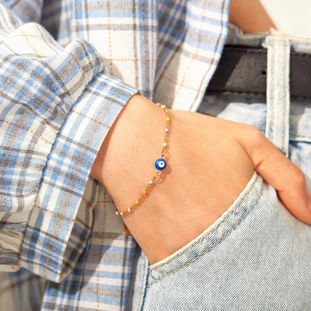 ATELIER-TIBET – Bracelet Mauvais Œil  Confiance  en Argent 925