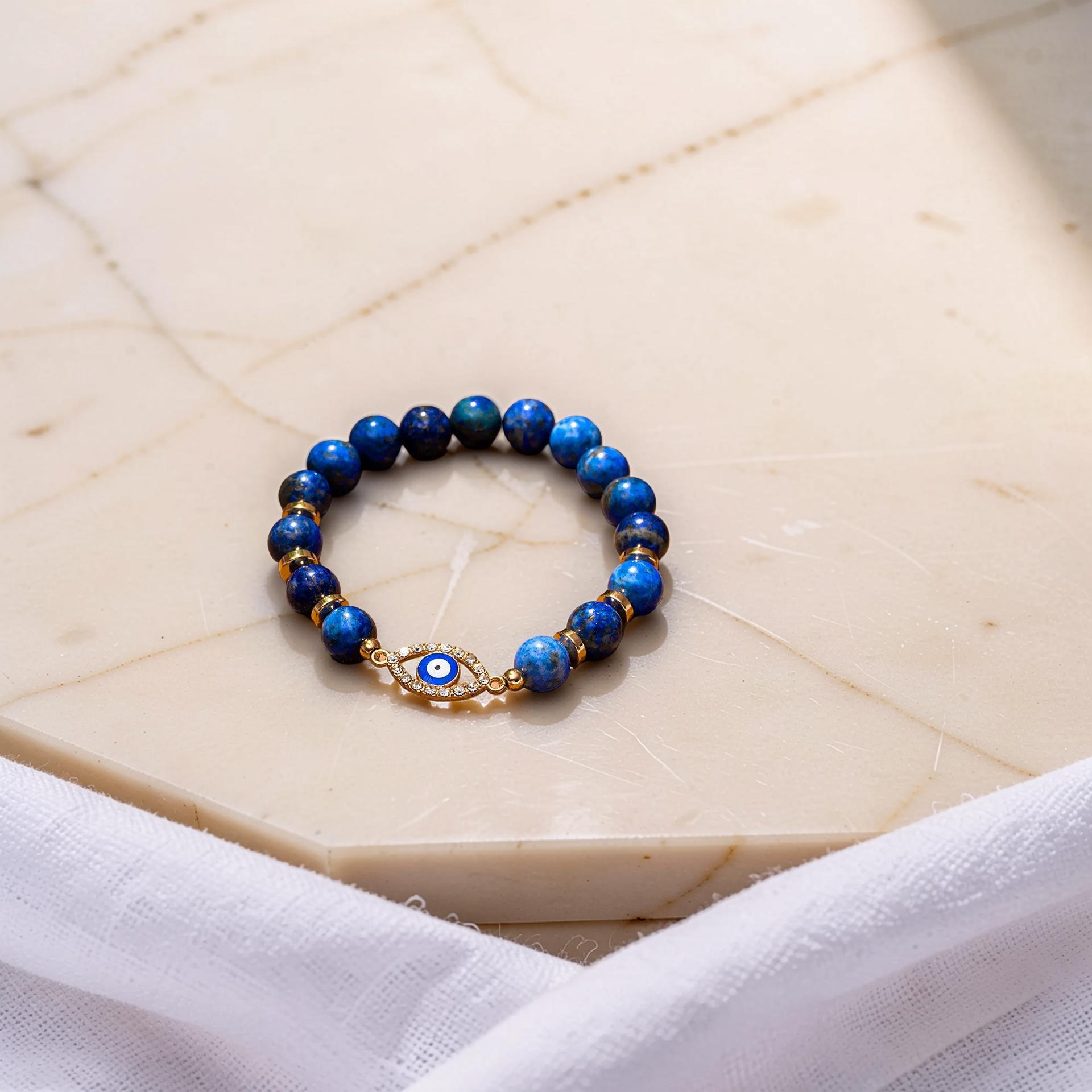 ATELIER-TIBET – Bracelet Mauvais Œil Lapis Lazuli – Sérénité
