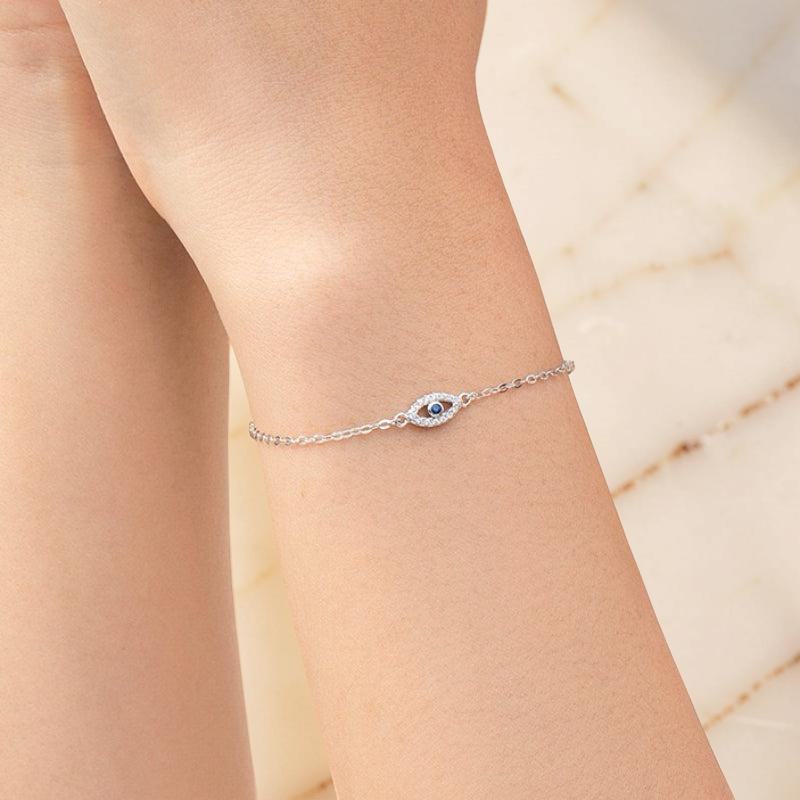 ATELIER-TIBET – Bracelet Mauvais Œil – Protection Éternelle, Argent 925