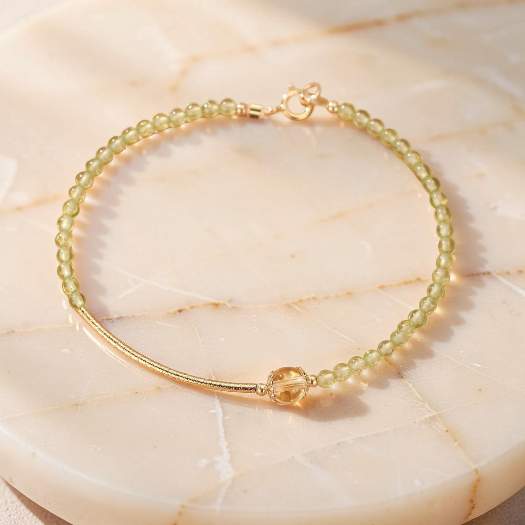 ATELIER-TIBET – Bracelet Péridot et Citrine – Lumière de Nature