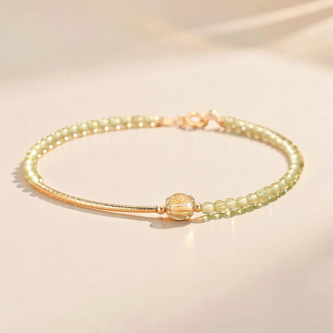 ATELIER-TIBET – Bracelet Péridot et Citrine – Lumière de Nature