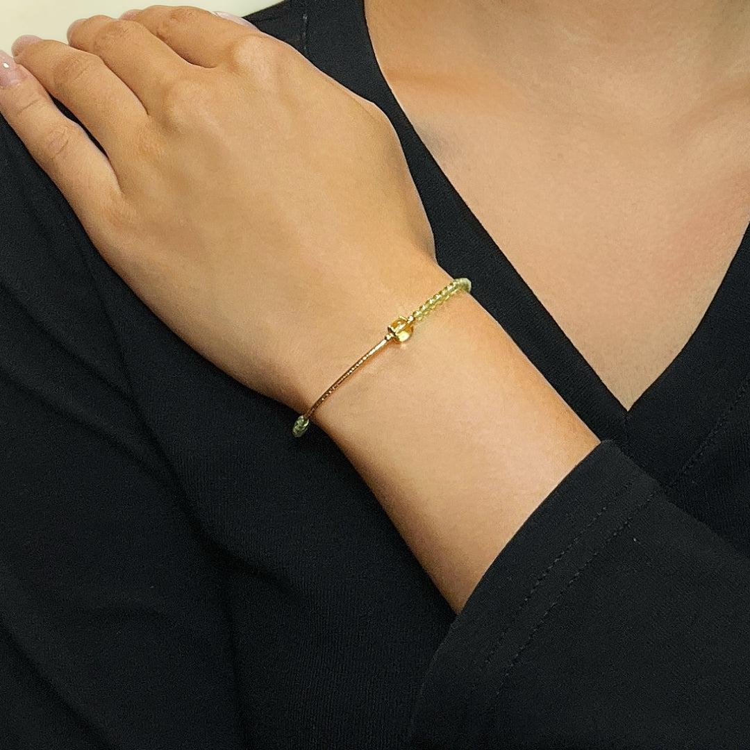 ATELIER-TIBET – Bracelet Péridot et Citrine – Lumière de Nature