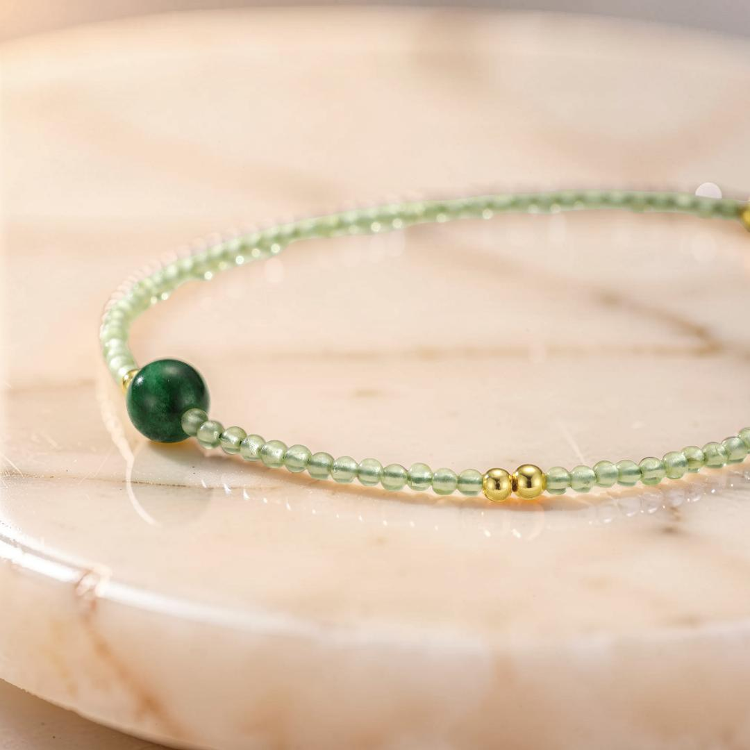 ATELIER-TIBET – Bracelet Péridot et Jade – Vitalité Naturelle