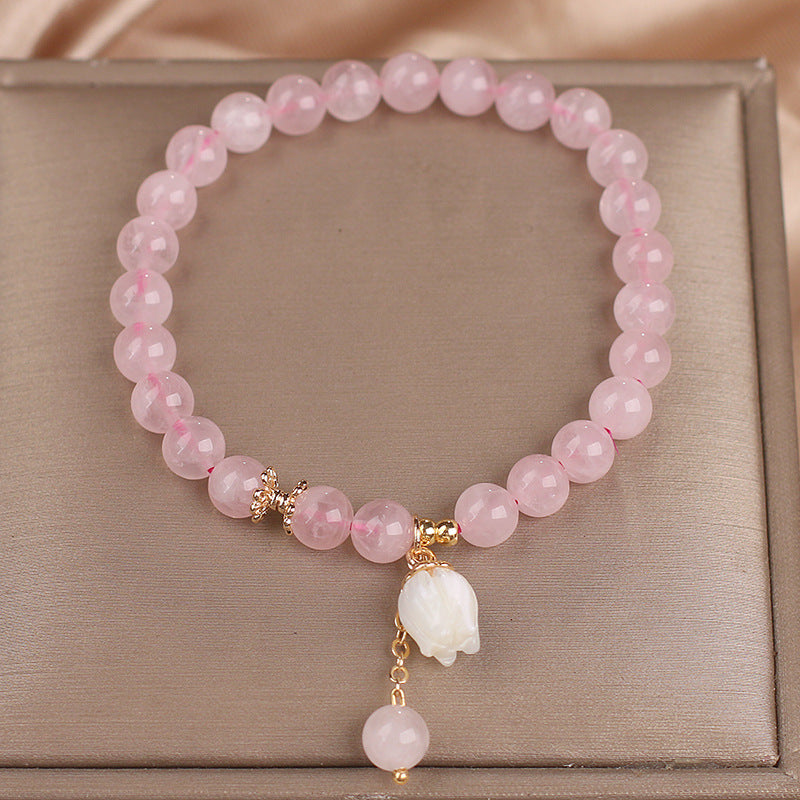 ATELIER-TIBET – Bracelet Quartz Rose – Douceur de Tulipe