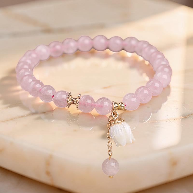 ATELIER-TIBET – Bracelet Quartz Rose – Douceur de Tulipe
