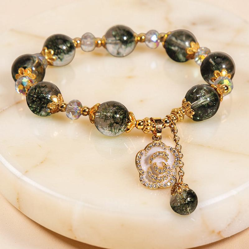 ATELIER-TIBET – Bracelet Quartz Vert et Clair – Jardin Secret
