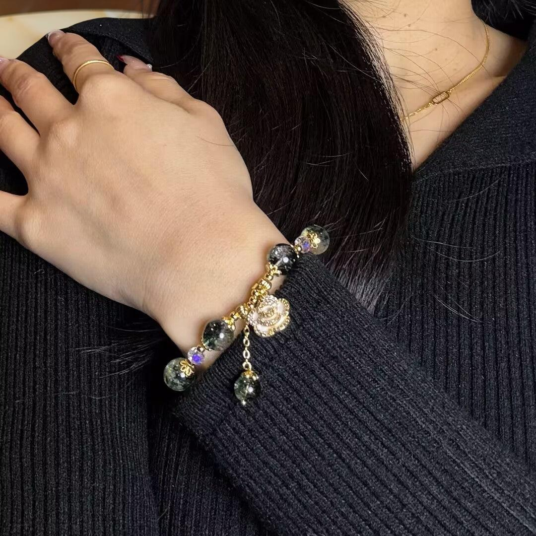 ATELIER-TIBET – Bracelet Quartz Vert et Clair – Jardin Secret