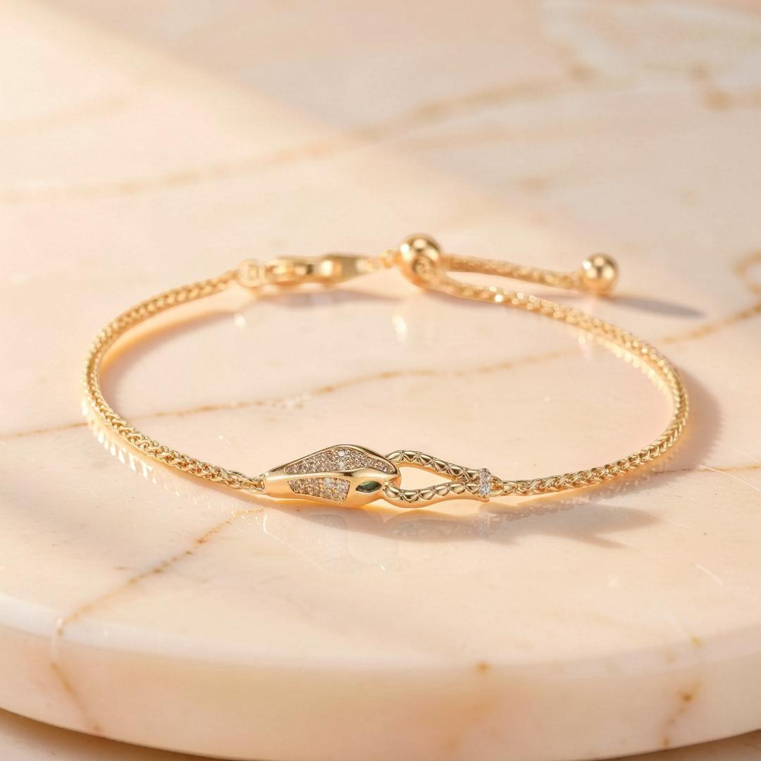ATELIER-TIBET – Bracelet Serpent – Venin Doré
