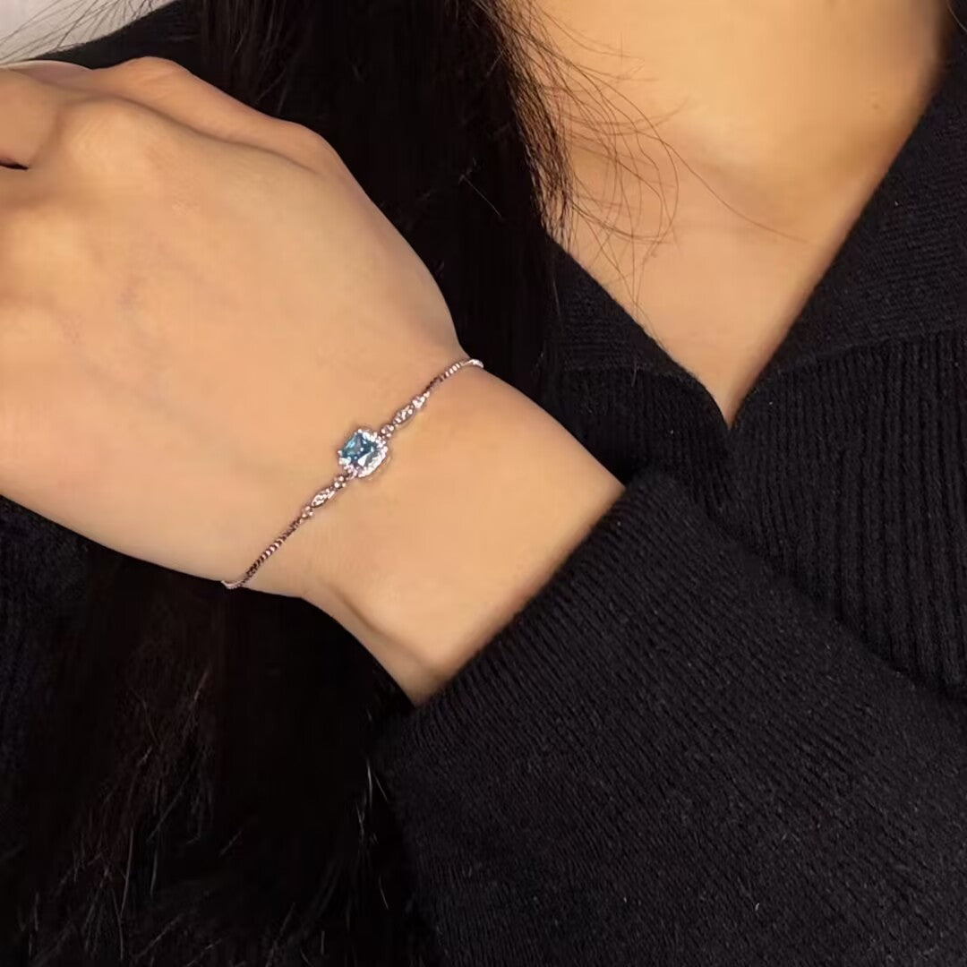 ATELIER-TIBET – Bracelet Topaze – Étoile des Océans, Argent 925