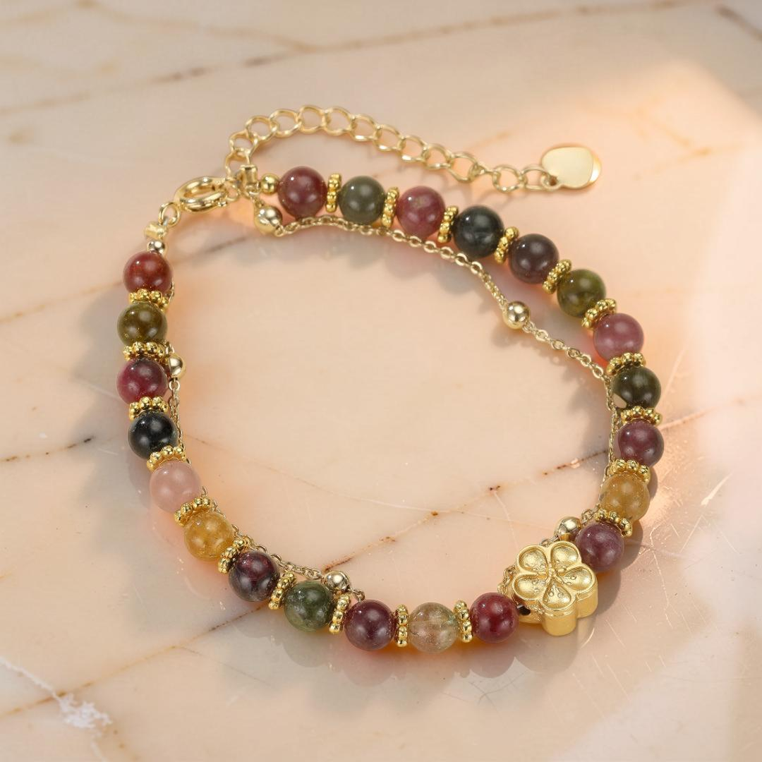 ATELIER-TIBET – Bracelet Tourmaline – Éclat de Sakura
