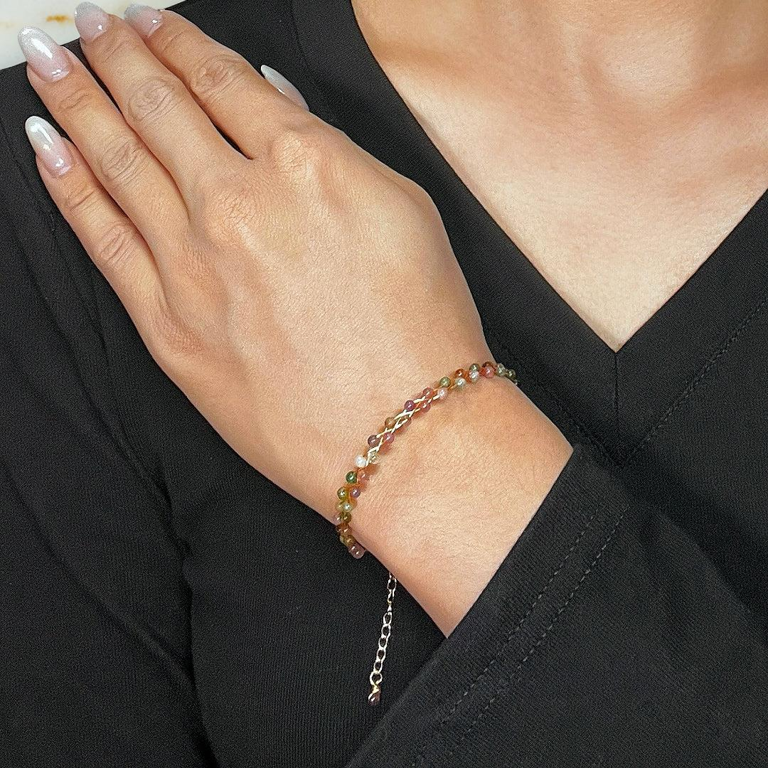 ATELIER-TIBET – Bracelet Tourmaline – Éclats Arc-en-Ciel