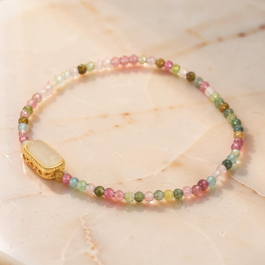ATELIER-TIBET – Bracelet Tourmaline – Reflet de Douceur