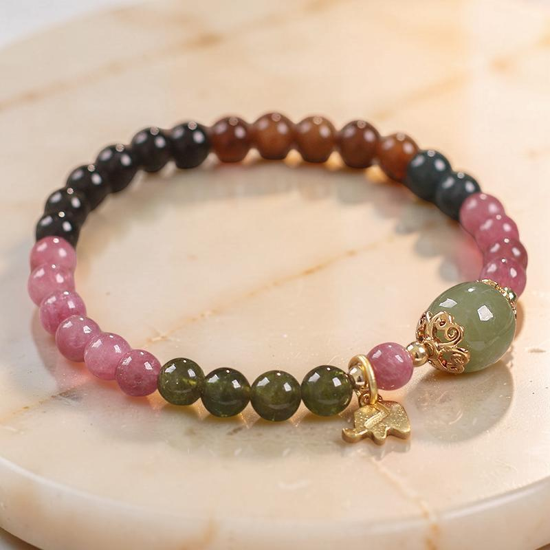 ATELIER-TIBET – Bracelet Tourmaline – Sagesse d'Éléphant