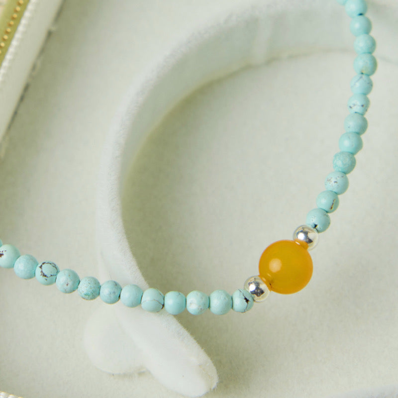 ATELIER-TIBET – Bracelet Turquoise – Charme Nature, Argent