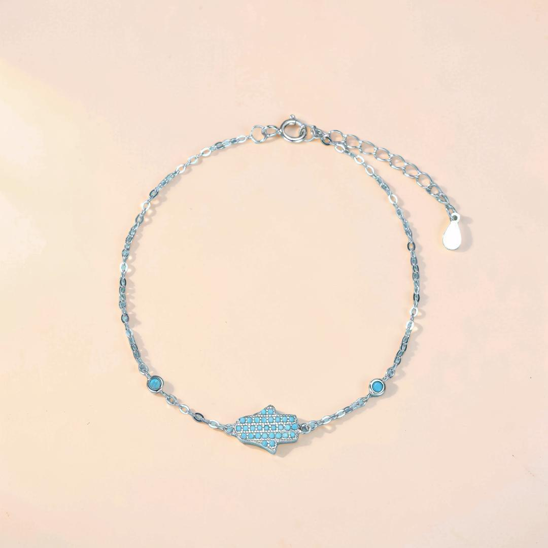 ATELIER-TIBET – Bracelet Turquoise – Perle du Désert, Argent 925