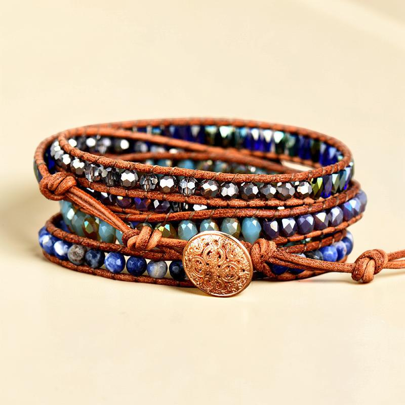 ATELIER-TIBET – Bracelet Wrap Lapis Lazuli – Énergie Céleste