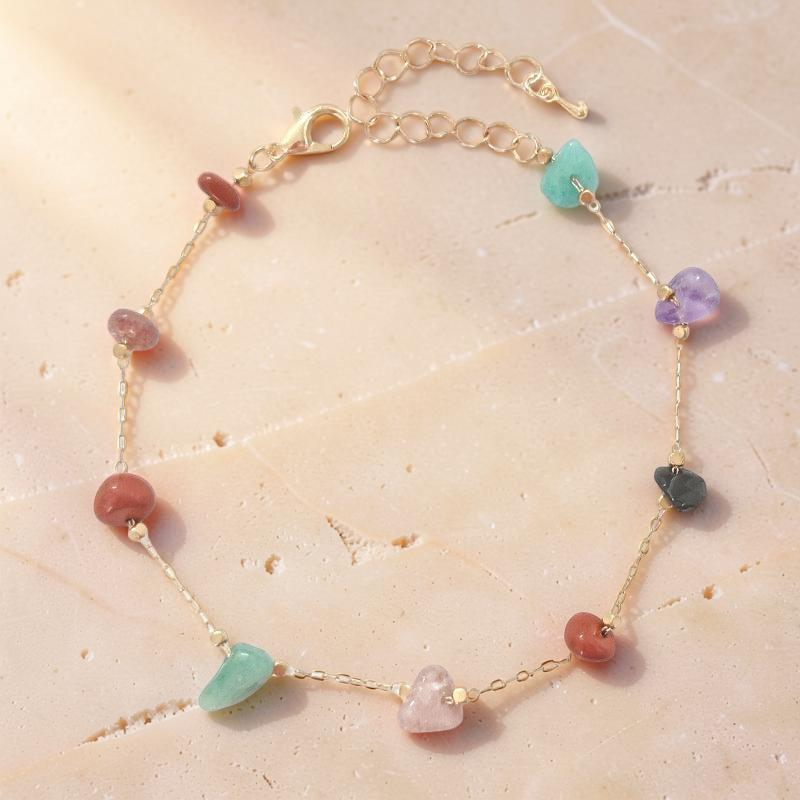 ATELIER-TIBET – Bracelet de Cheville Agate – Pépite de Joie