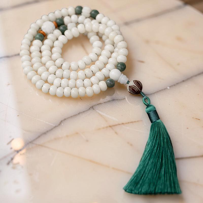 ATELIER-TIBET – Mâlâ Lotus Graine de Bodhi – Perla, 108 Perles