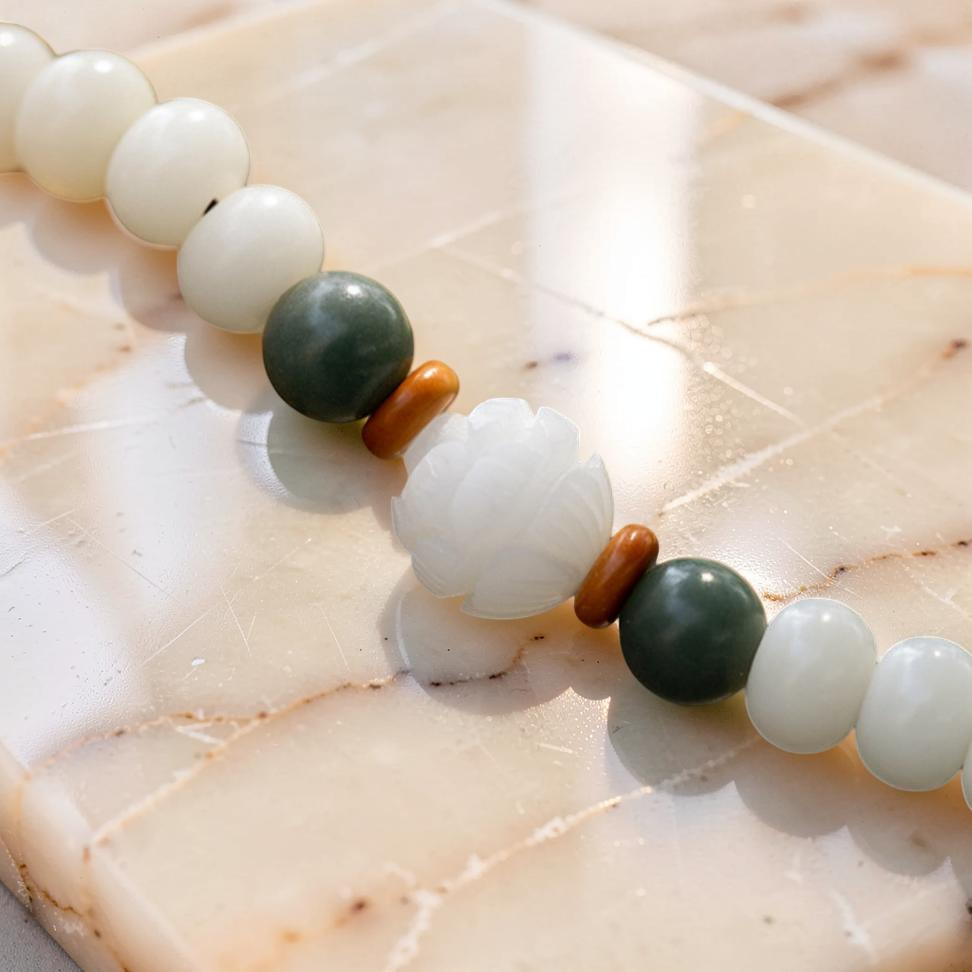 ATELIER-TIBET – Mâlâ Lotus Graine de Bodhi – Perla, 108 Perles