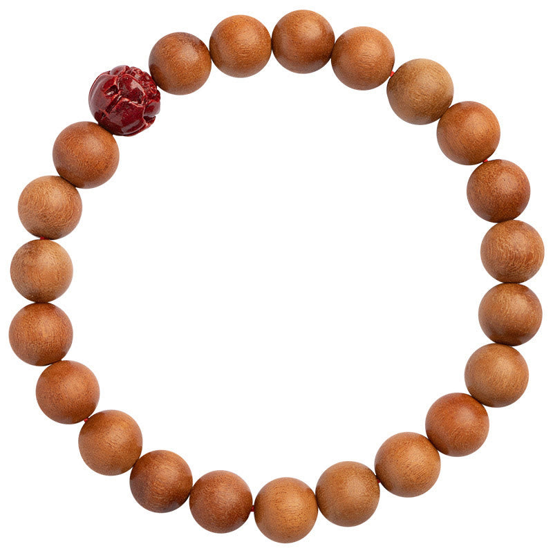 ATELIER-TIBET Bracelet Lotus Bois de Pêcher & Cinabre – Protection & Harmonie