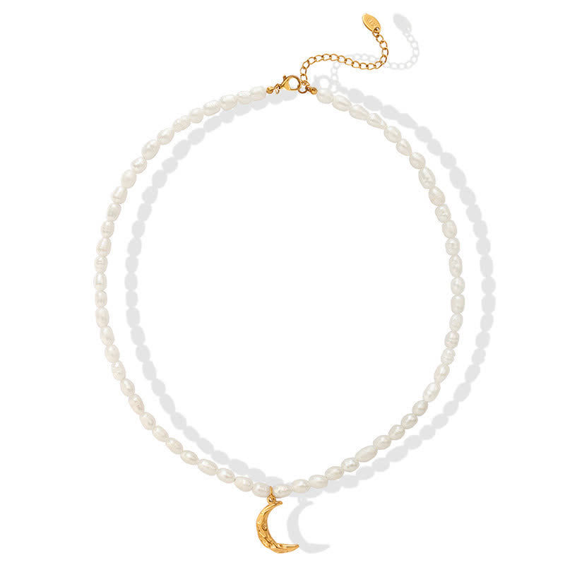 ATELIER-TIBET – Collier Croissant de Lune en Perle Naturelle