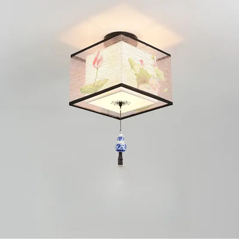 ATELIER-TIBET – Plafonnier Asiatique LED Zen au Motif Lotus