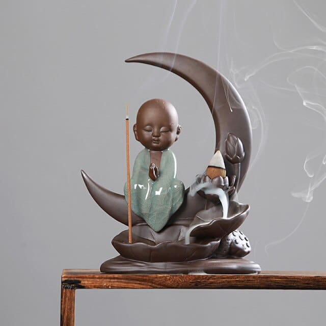 ATELIER-TIBET Porte-Encens “Au Clair de Lune” – Support Décoratif Élégant pour Encens Bâtons & Cônes