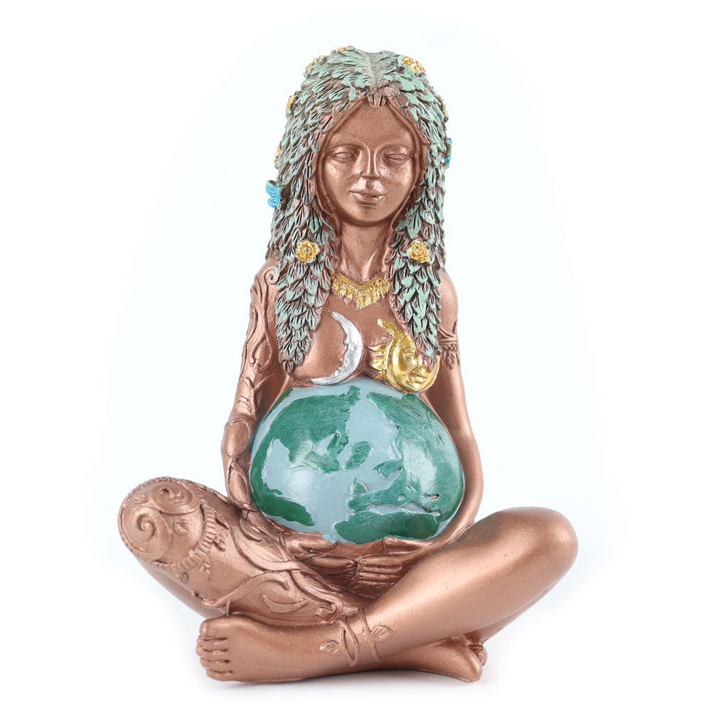 ATELIER-TIBET Statue de la Terre Mère en résine (14,5 cm) | Décoration de jardin spirituelle