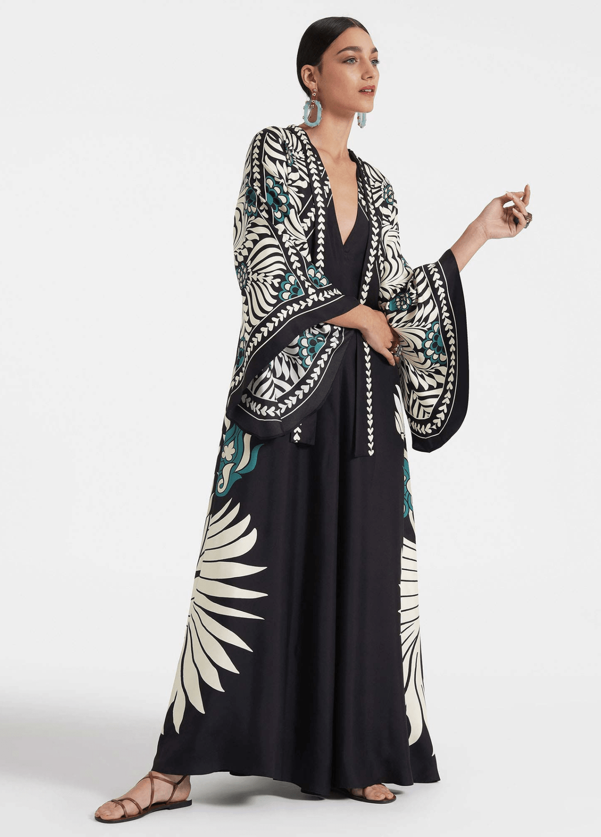 Robe kimono femme bleu – Art Botanique