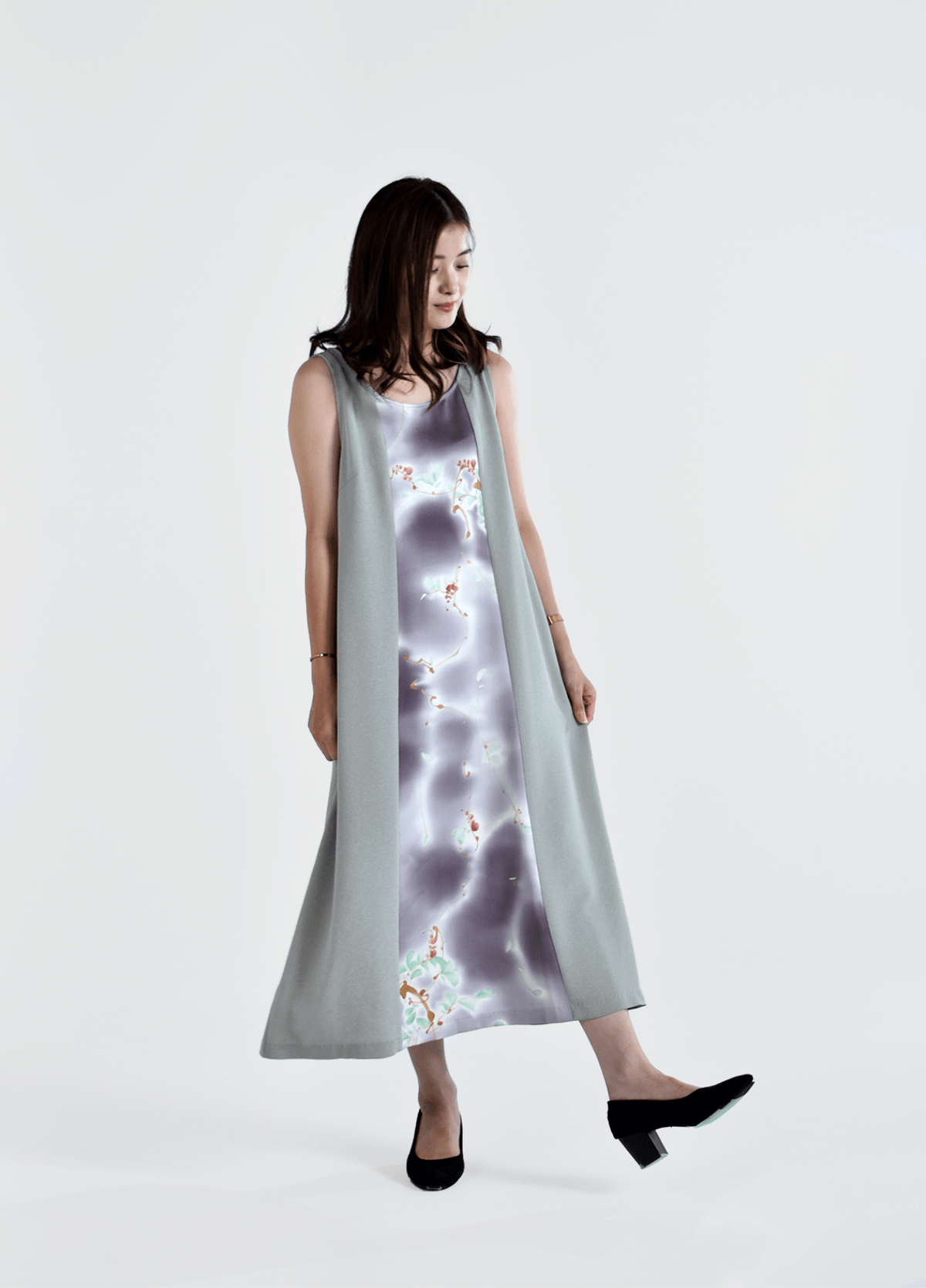 Robe kimono femme soie motif grue – Akai Kajitsu