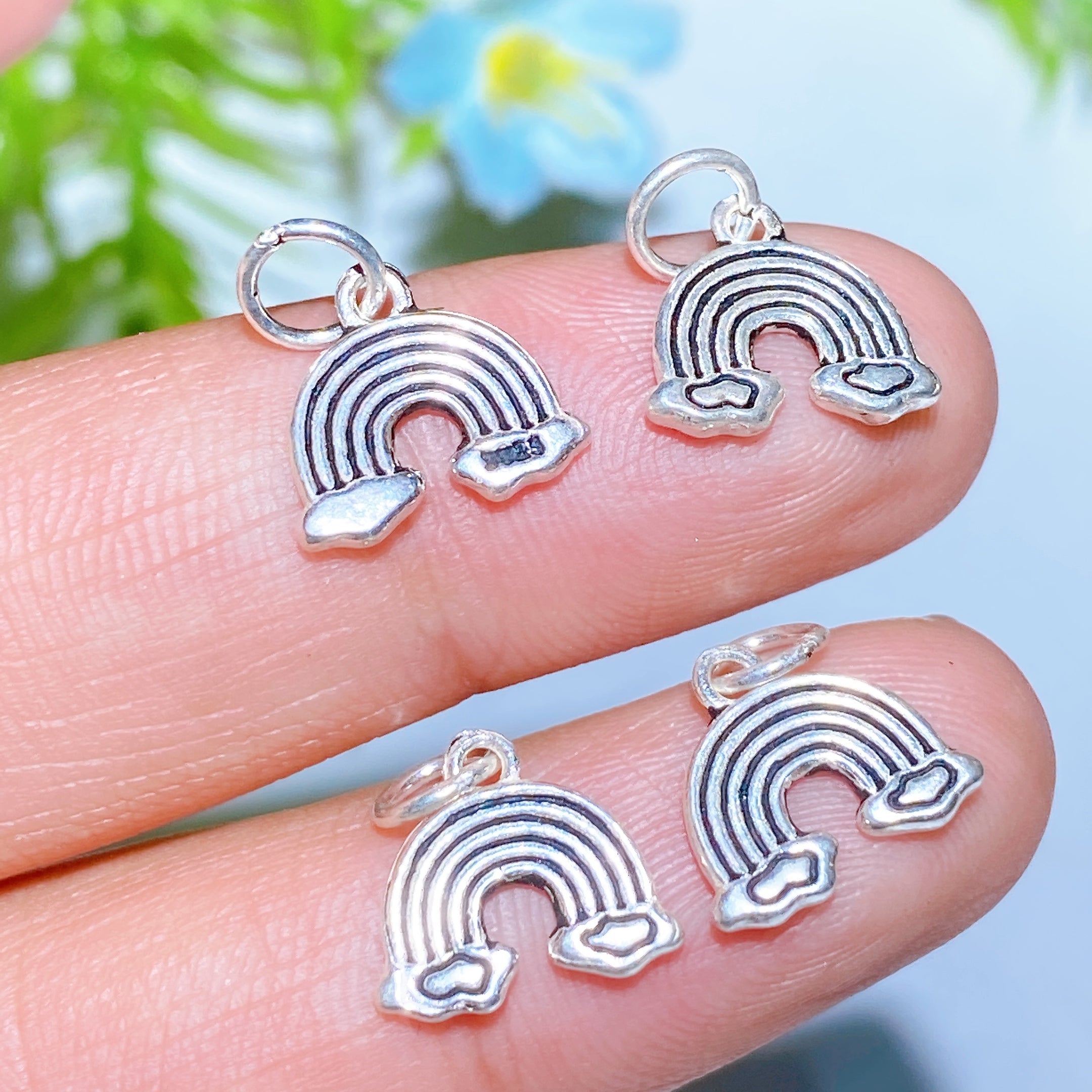 ATELIER-TIBET — Breloques Sculptées en Argent S925 — Charms Spirituels DIY pour Créations Personnalisées (5–15 mm)