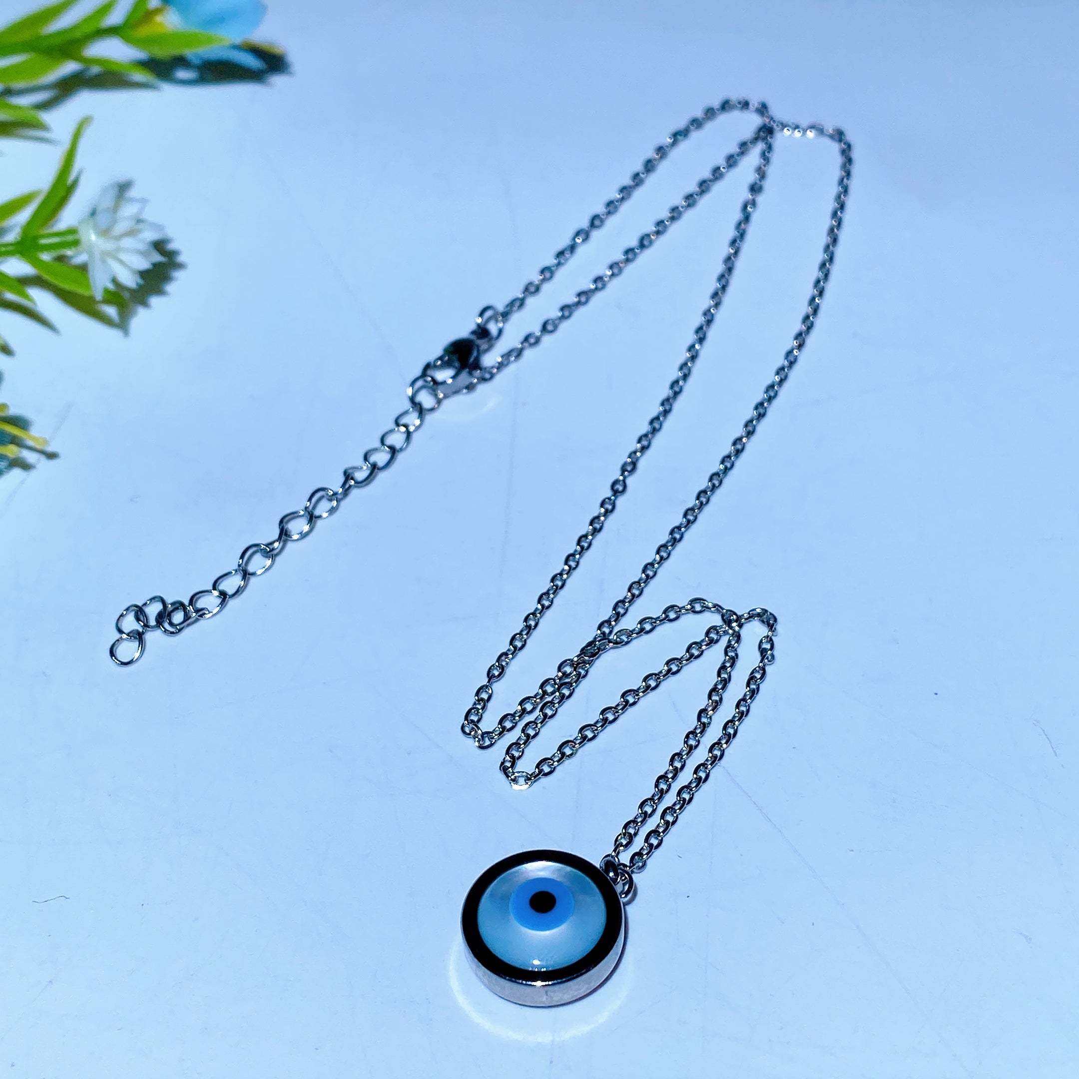 ATELIER-TIBET Collier Œil Protecteur Argent 28cm