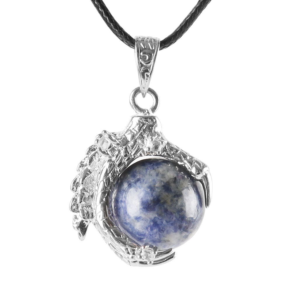 ATELIER-TIBET – Pendentif Dragon « Griffe Protectrice » en Calcédoine Rouge – 20 mm