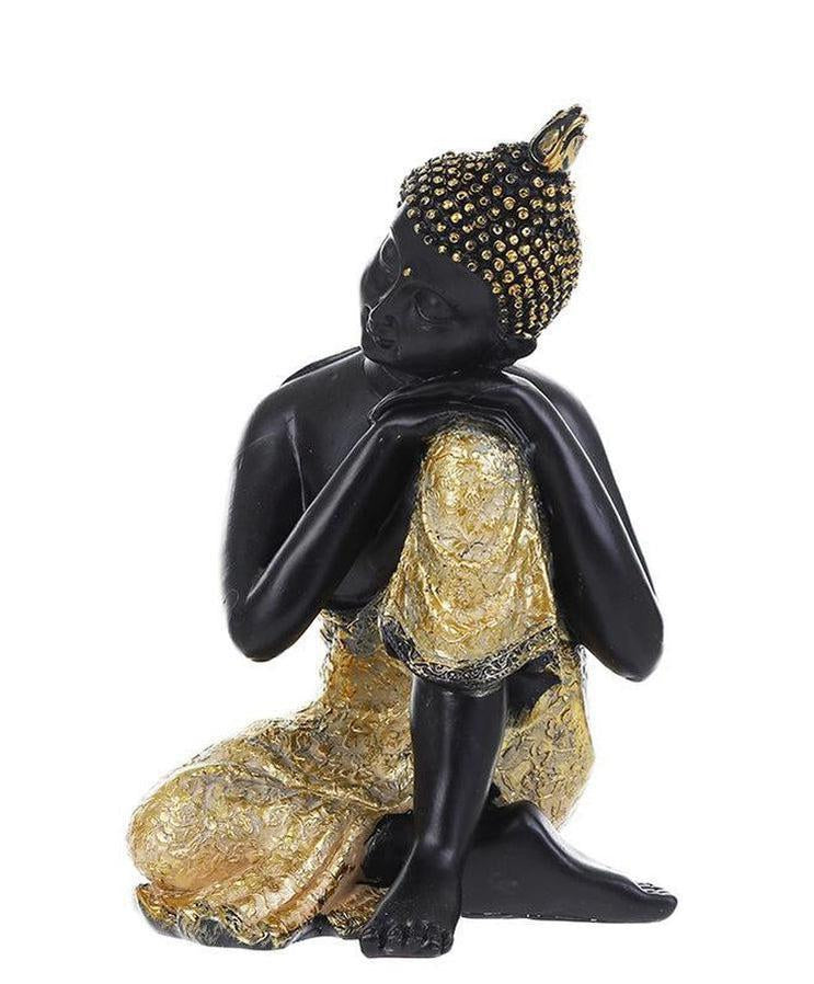 ATELIER-TIBET tatue Amitabha Buddha – Sculpture Bouddhiste en Métal / Résine pour Intérieur & Méditation