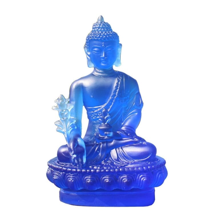 ATELIER-TIBET Statuette de Bouddha en résine bleue