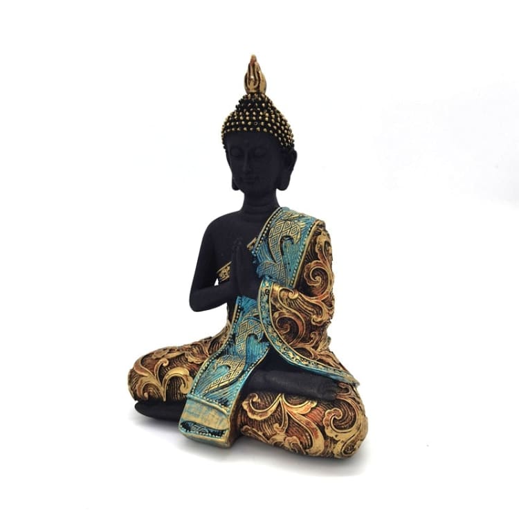 ATELIER-TIBET Statuette de Bouddha Style colorée - Abhaya Mudrā