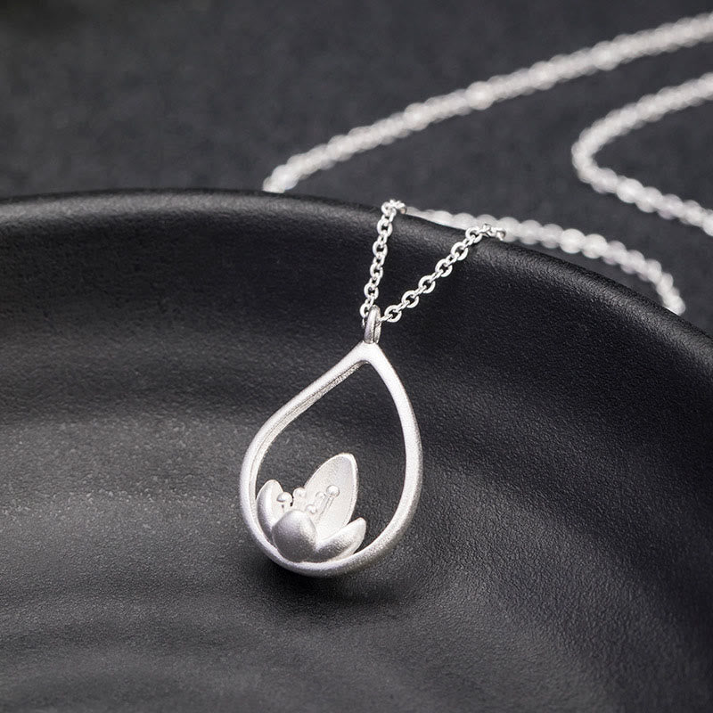 ATELIER-TIBET Collier Lotus Argent 925 Classique – Pureté & Nouveau Départ
