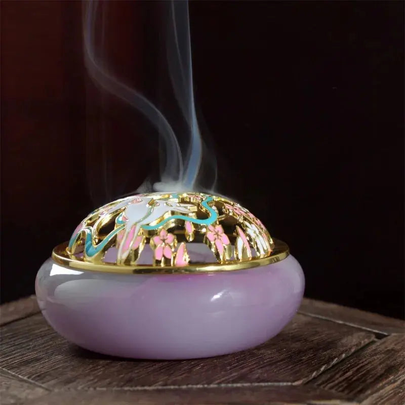 ATELIER-TIBET – Brûleur d’Encens en Verre Renard à Neuf Queues, Mystique & Raffiné
