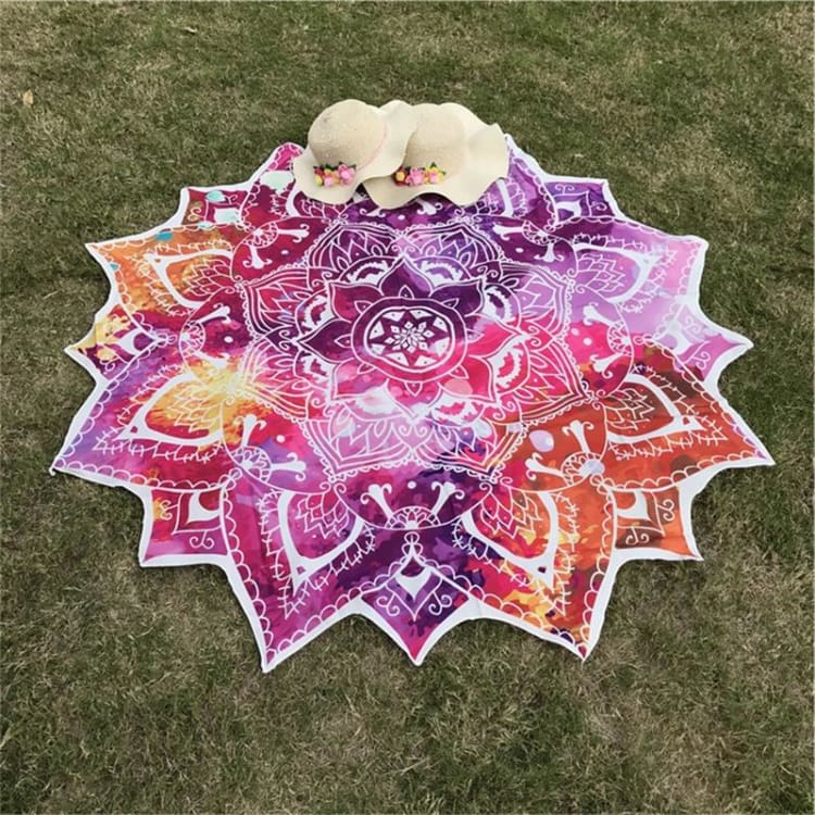 Tapis de plage Zen aux reflets violets