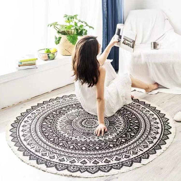 ATELIER-TIBET – Tapis Rond Zen – Déco & Relaxation Intérieure