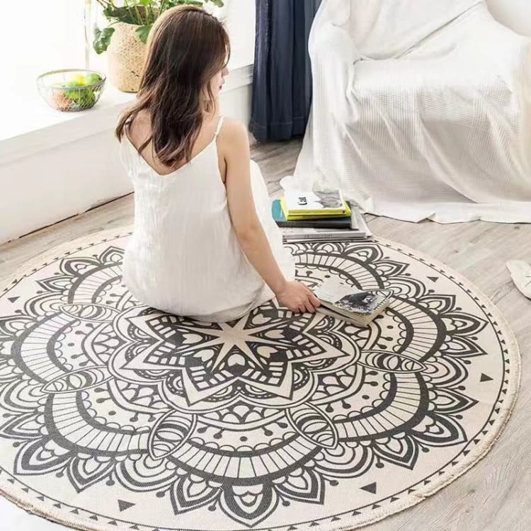 ATELIER-TIBET – Tapis Rond Zen – Déco & Relaxation Intérieure