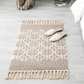 ATELIER-TIBET – Tapis Zen Turc fait main en coton Kilim avec franges – Ambiance Zen & Déco