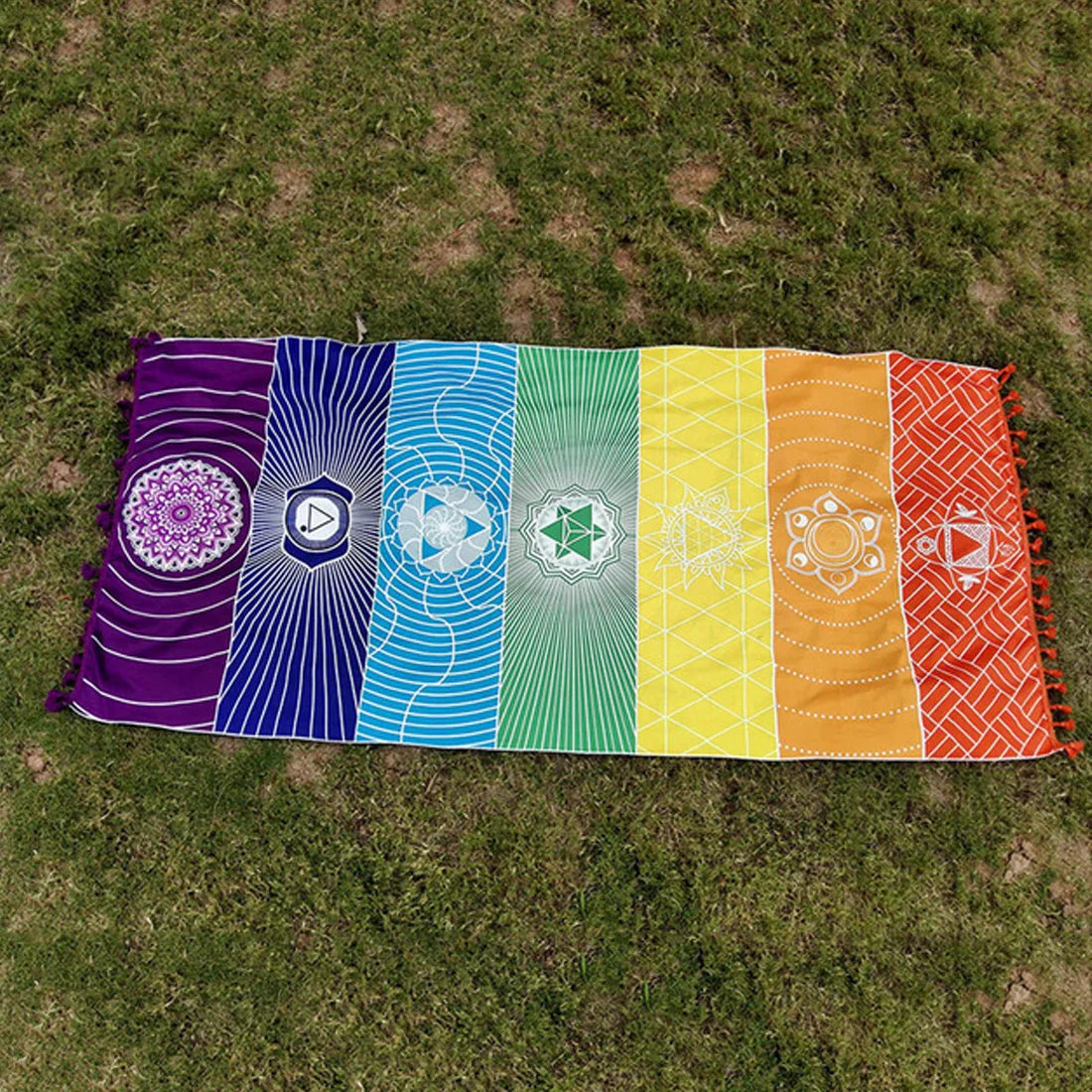 ATELIER-TIBET – Tapis Sept Chakras Style Bohème – Déco & Espace Bien-Être