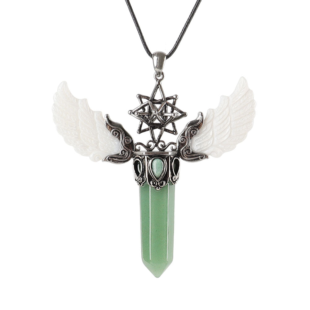 ATELIER-TIBET – Pendentif Aile Vintage en Cristal Naturel